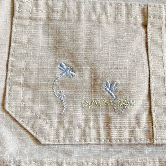 Vintage 90s Y2K Classic Winnie the Pooh Beige Khaki Embroidered Overalls 24 mos - Picture 6 of 12